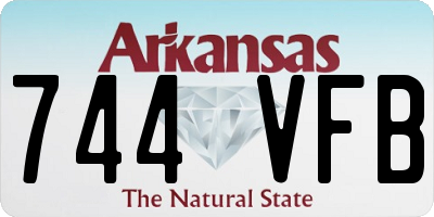 AR license plate 744VFB