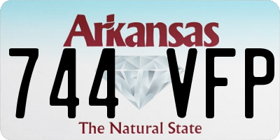 AR license plate 744VFP