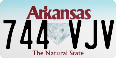 AR license plate 744VJV