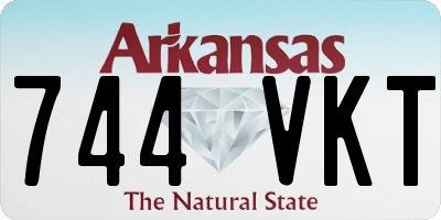AR license plate 744VKT