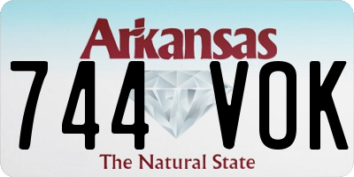 AR license plate 744VOK