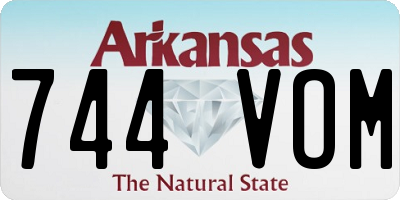 AR license plate 744VOM