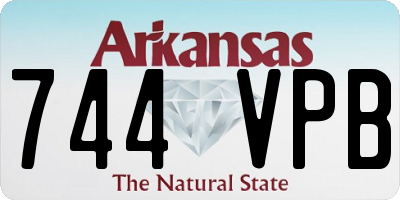 AR license plate 744VPB
