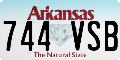 AR license plate 744VSB