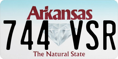AR license plate 744VSR