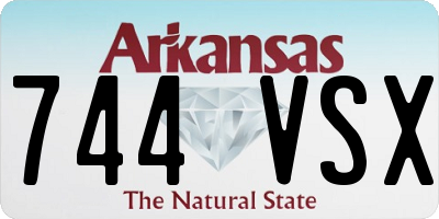 AR license plate 744VSX