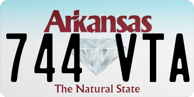 AR license plate 744VTA