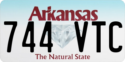 AR license plate 744VTC