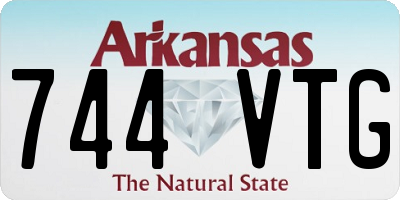 AR license plate 744VTG
