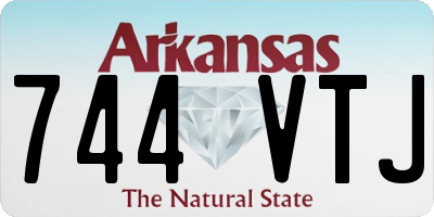 AR license plate 744VTJ