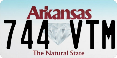 AR license plate 744VTM