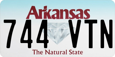 AR license plate 744VTN