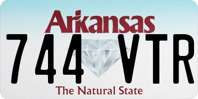 AR license plate 744VTR