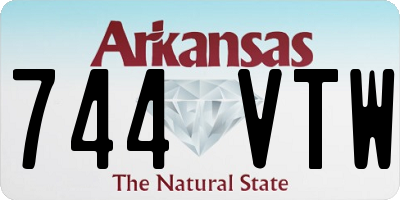 AR license plate 744VTW