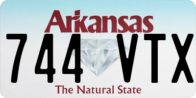 AR license plate 744VTX