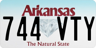 AR license plate 744VTY