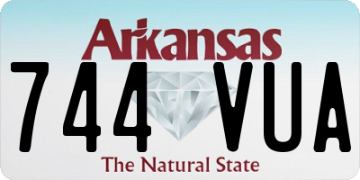 AR license plate 744VUA