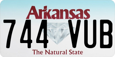AR license plate 744VUB