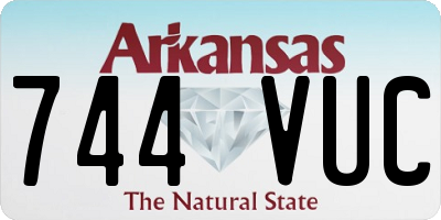 AR license plate 744VUC