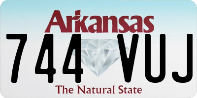 AR license plate 744VUJ