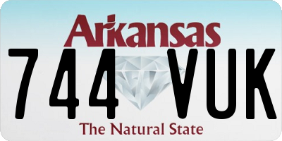 AR license plate 744VUK