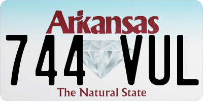 AR license plate 744VUL