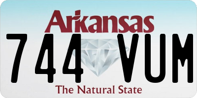 AR license plate 744VUM