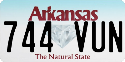 AR license plate 744VUN