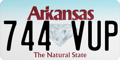 AR license plate 744VUP