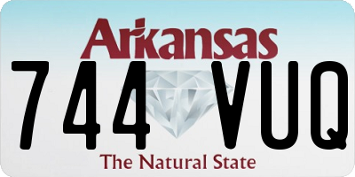 AR license plate 744VUQ