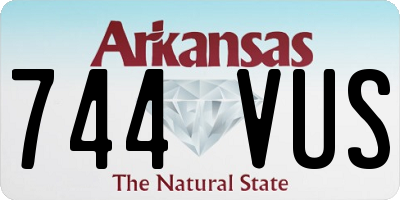 AR license plate 744VUS