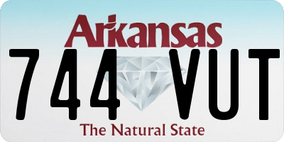 AR license plate 744VUT