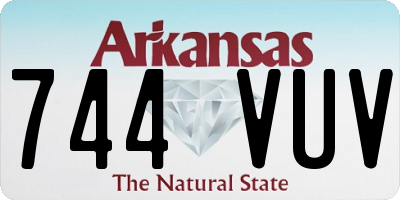 AR license plate 744VUV