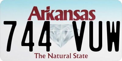 AR license plate 744VUW