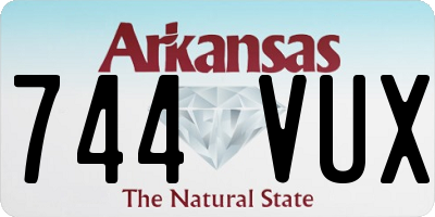 AR license plate 744VUX