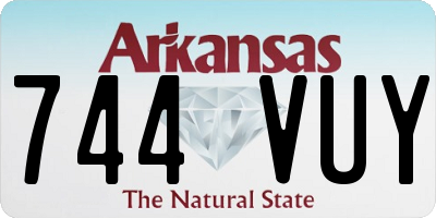 AR license plate 744VUY