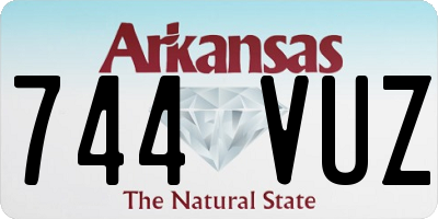 AR license plate 744VUZ