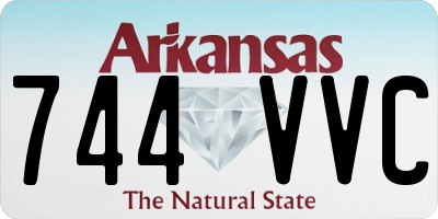 AR license plate 744VVC