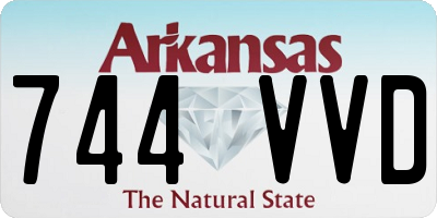 AR license plate 744VVD