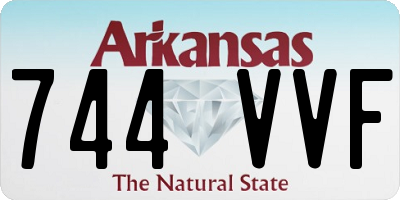 AR license plate 744VVF