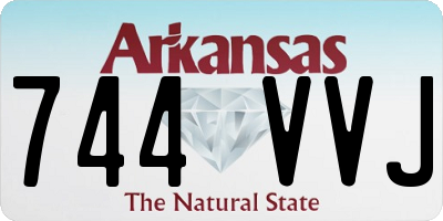 AR license plate 744VVJ