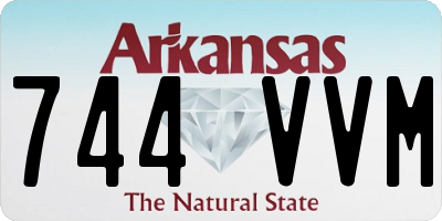 AR license plate 744VVM