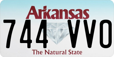 AR license plate 744VVO