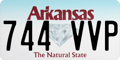 AR license plate 744VVP