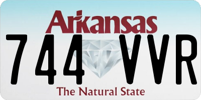 AR license plate 744VVR
