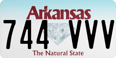 AR license plate 744VVV