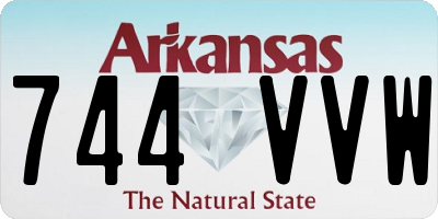 AR license plate 744VVW