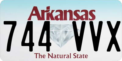 AR license plate 744VVX