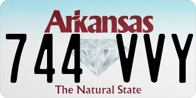 AR license plate 744VVY