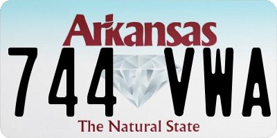 AR license plate 744VWA
